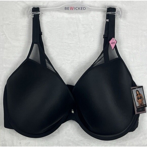 Be Wicked Kristy Full Coverage Bra Underwire Black Size 38DD NWT - Picture 1 of 10